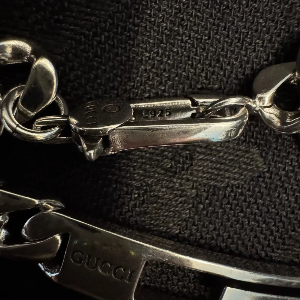 Gucci Silver S925 Cuban Link Jewelry Bracelet